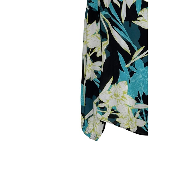 Joseph Ribkoff Women Blouse Style 212239 Floral Tie-Front V-Neck Long Sleeves 4 - Picture 9 of 10